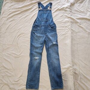 Gap Denim Jean Distressed Overalls Kids XL medium Wash (12/13) Coveralls Jumper